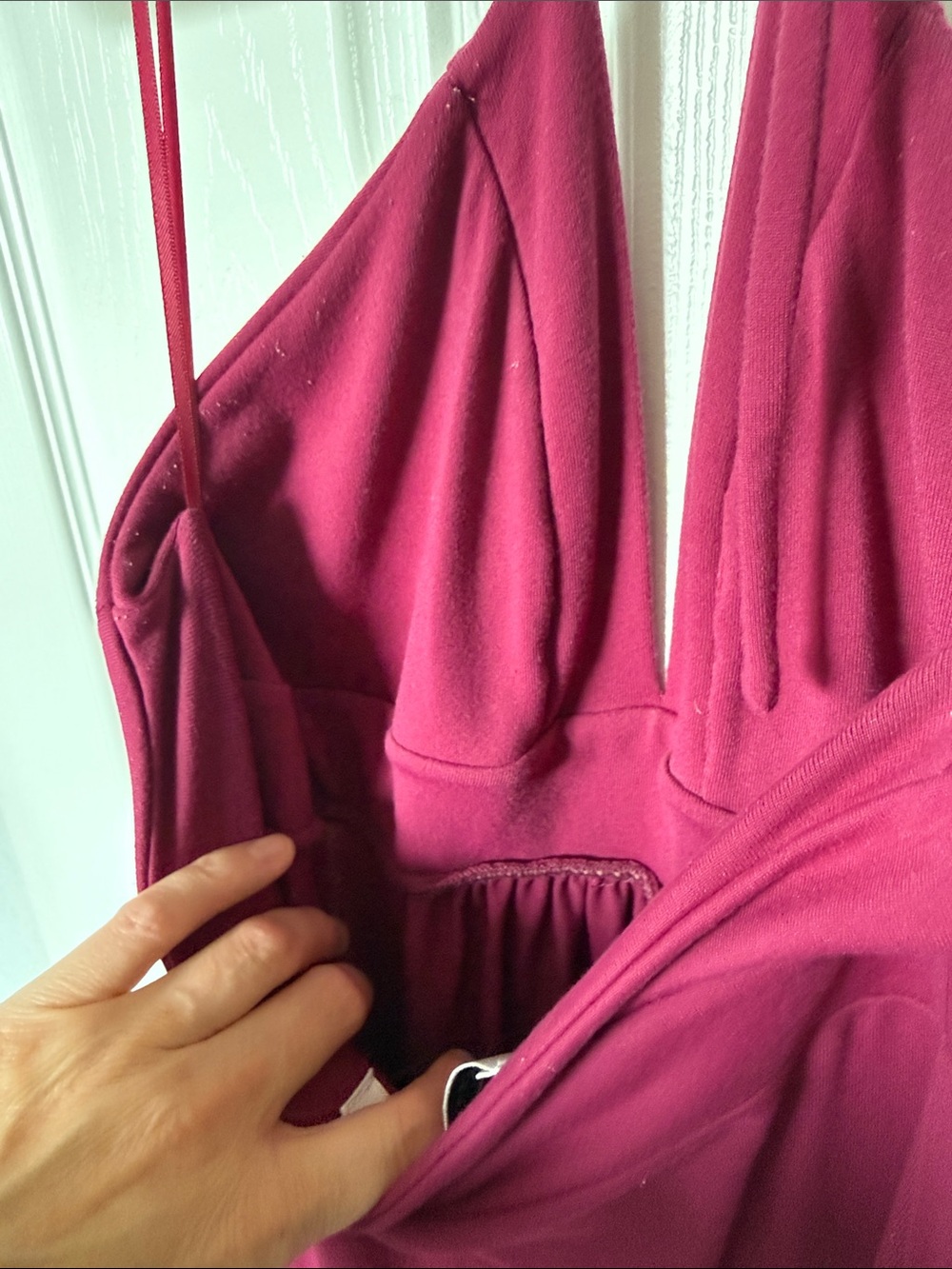 Susana Monaco Halter Midi Dress in Fuchsia - Picture 7 of 7